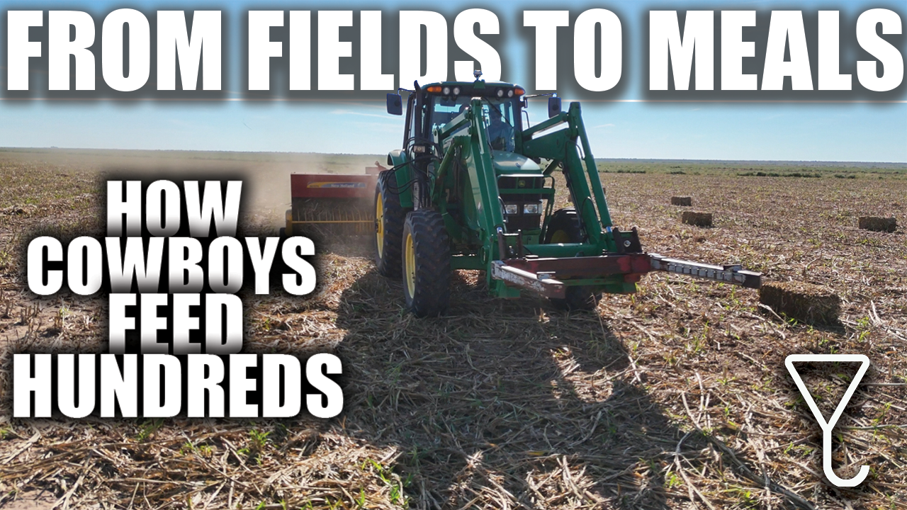 Life on a 100-Year-Old Texas Ranch | Feeding Yearlings with Square Bales